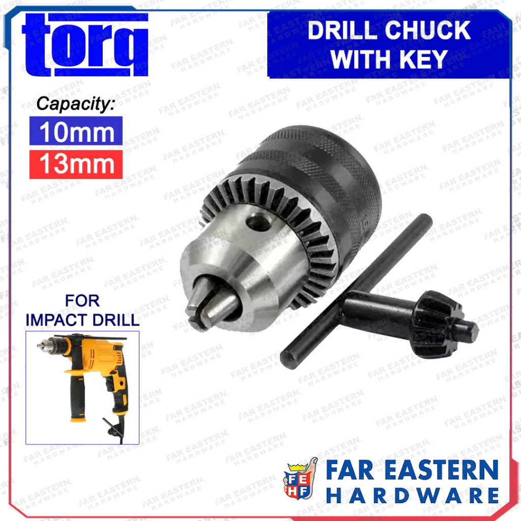 TORQ Metal Drill Chuck w/ Key 10mm | 13mm | Shopee Philippines