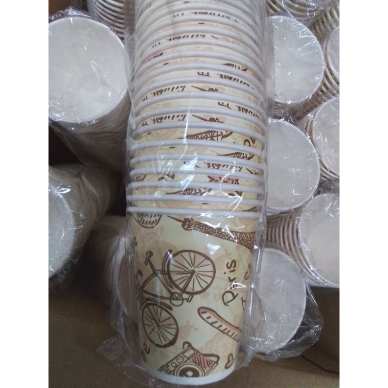 Paper cups, 6.5oz, printed, 50pcs | Shopee Philippines