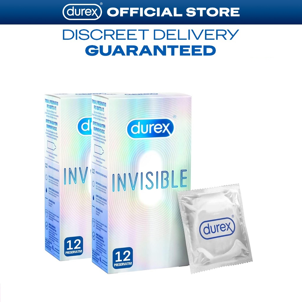Durex Condoms Invisible Extra Thin Extra Sensitive Lubricated Condoms ...