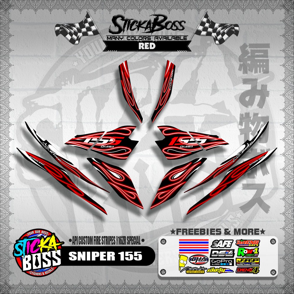 STICKER DECALS for SNIPER 155 (S155APCUFISTY1SP) By STICKABOSS (SOFIE ...