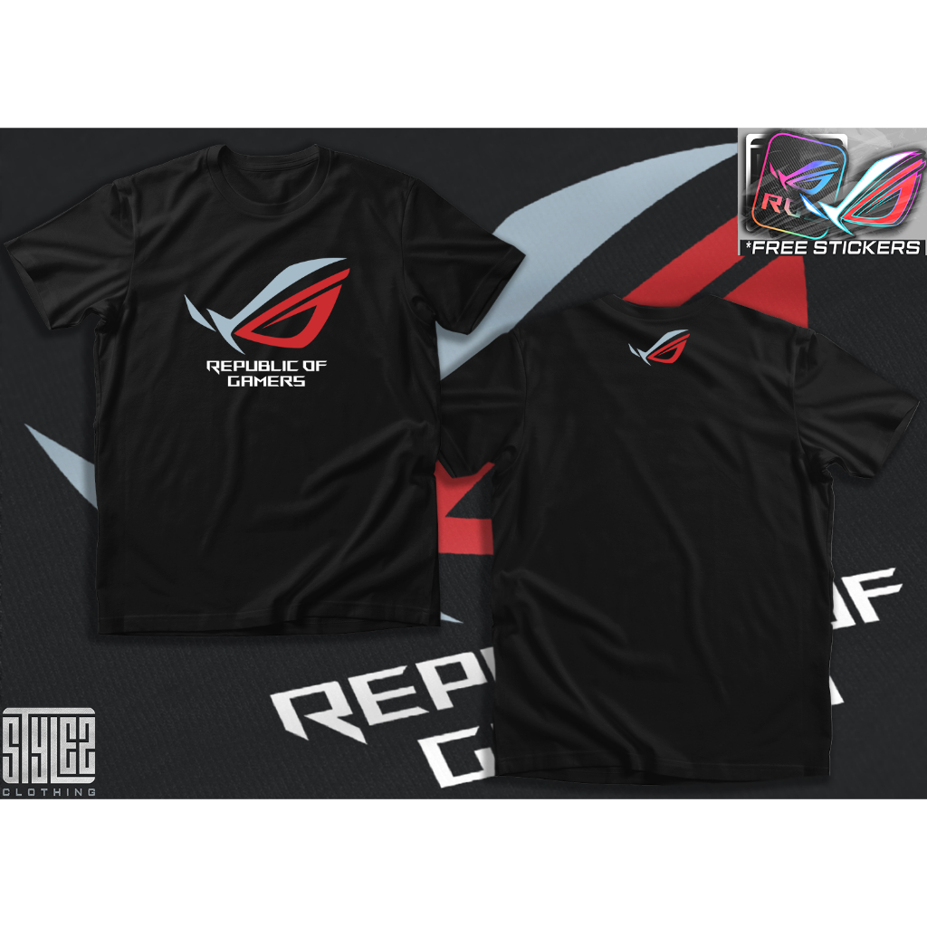 ASUS ROG REPUBLIC OF GAMERS T SHIRT PCMR | Shopee Philippines