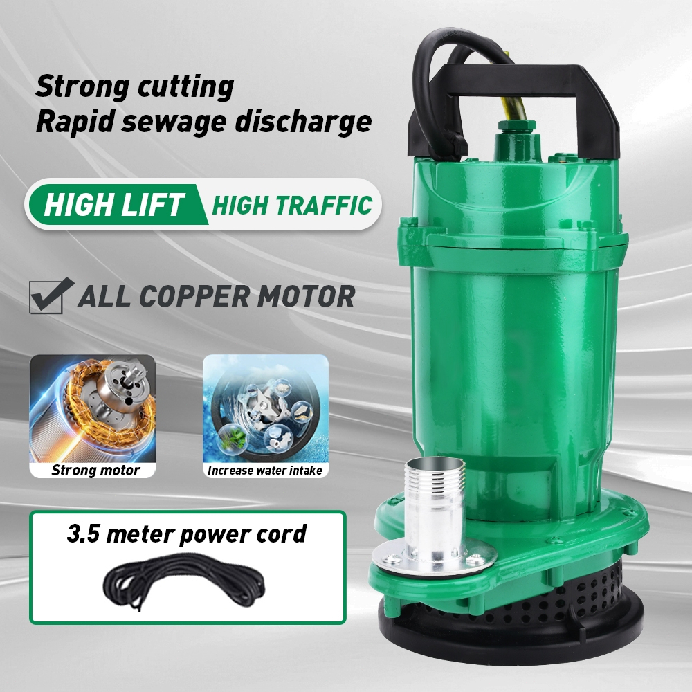 Sewage Submersible Pump 220V 1000W 2HP High Lift Water Pump Cutting ...
