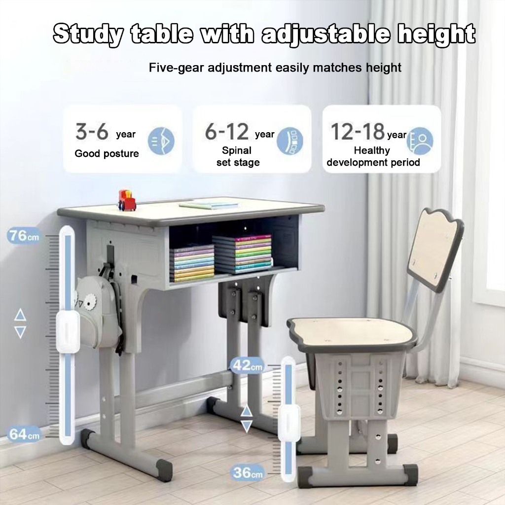 Children's desk study table can be raised and lowered for home simple ...