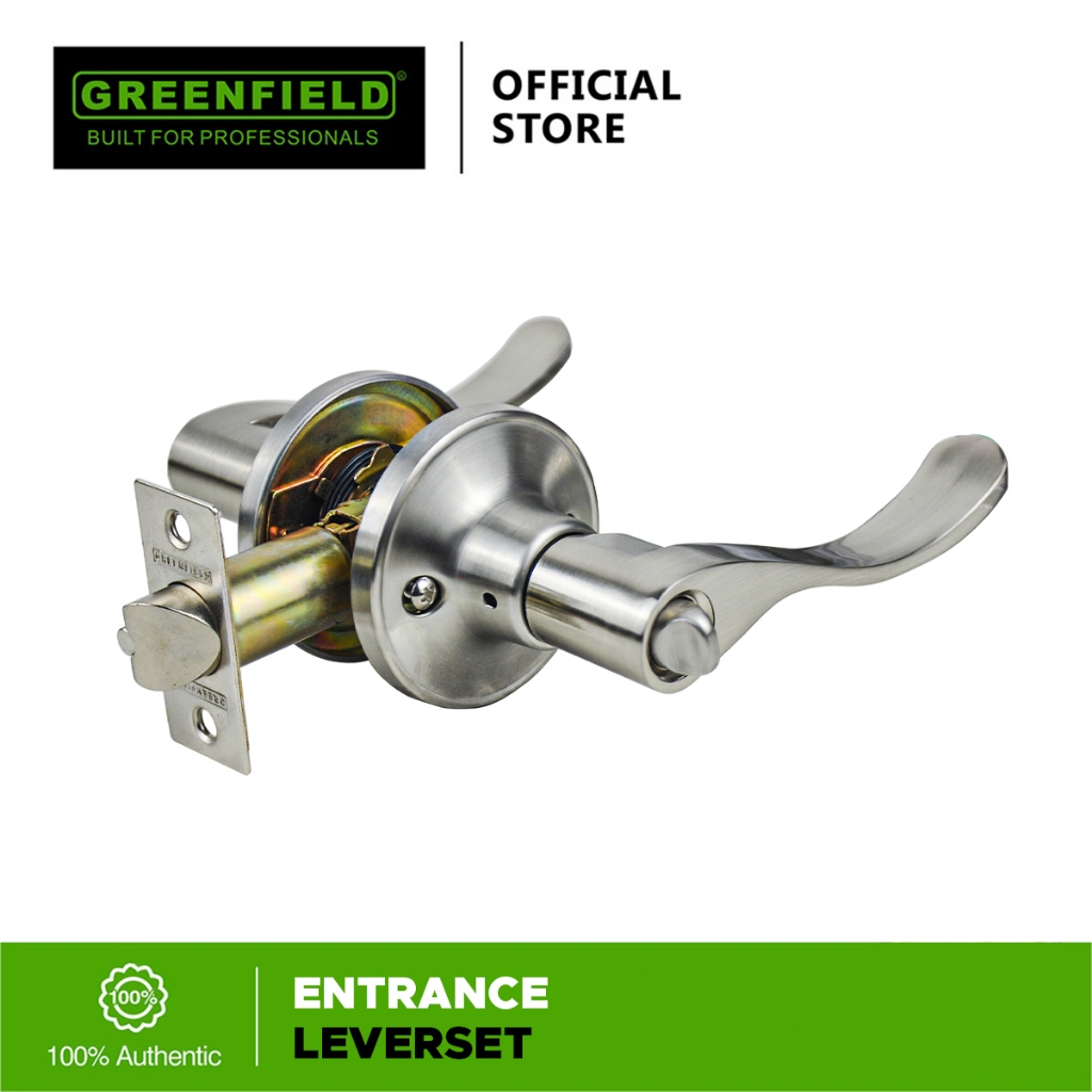 Greenfield Entrance Leverset Stainless Steel - Door Hardware & Locks ...