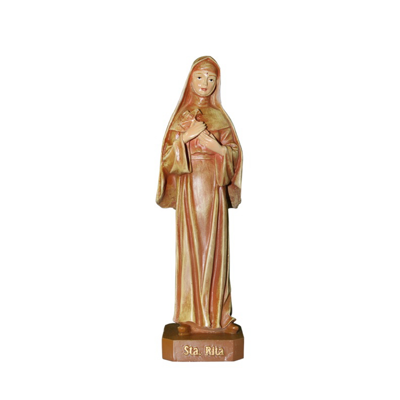 Santa Rita of Cascia Wood Finish - (19 cm) | Shopee Philippines