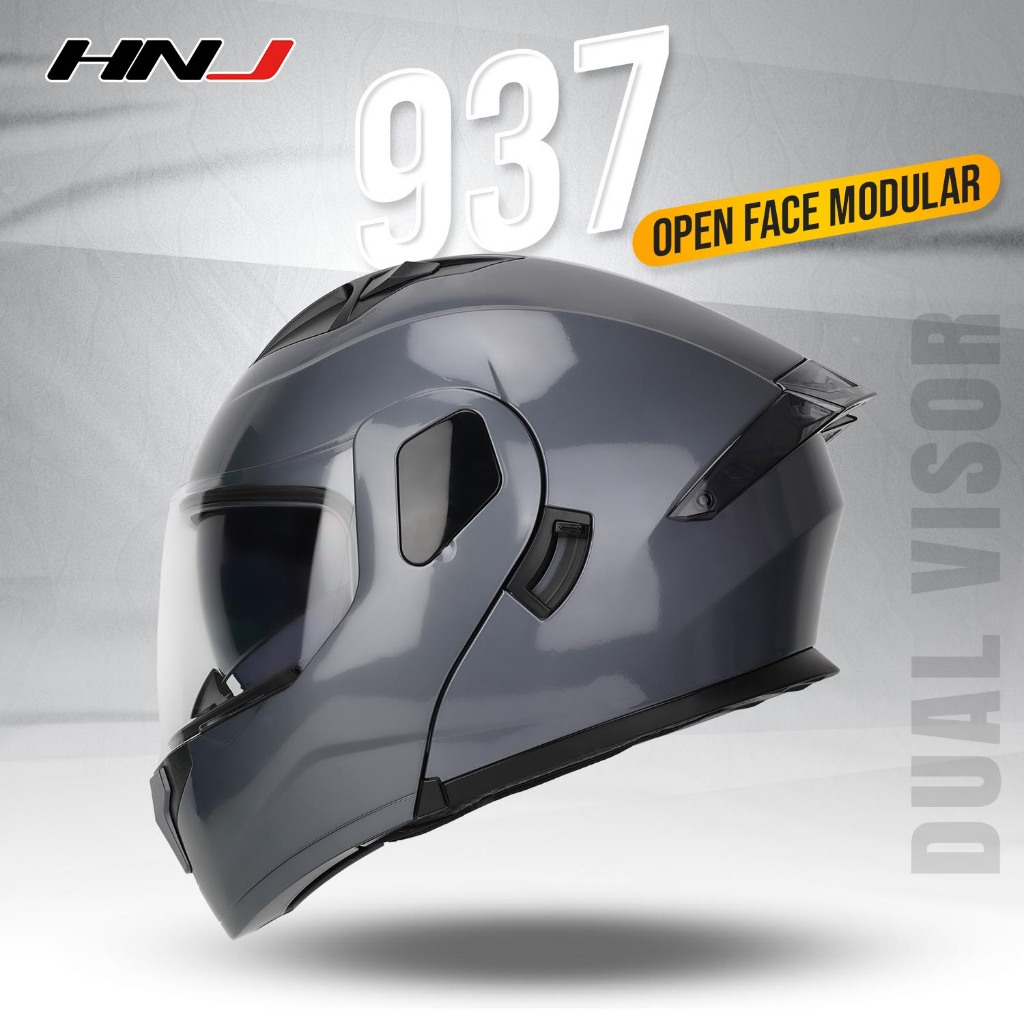 HNJ 937 Open Face Modular Helmet for Motorcycle (Dual Visor) | Shopee ...