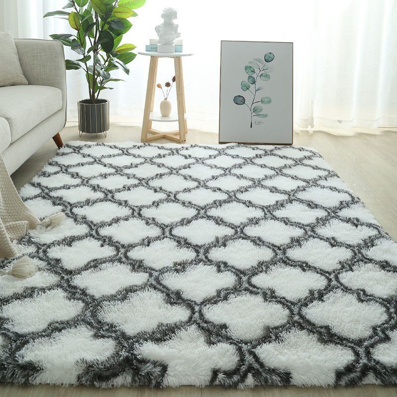 Multi-colored Living Room Rug Fluffy Plush Large area Living Room ...
