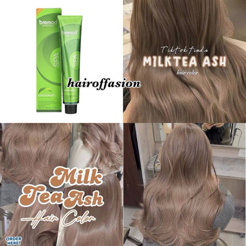 Bremod Hair color 8.17 Milk Tea Ash | Shopee Philippines