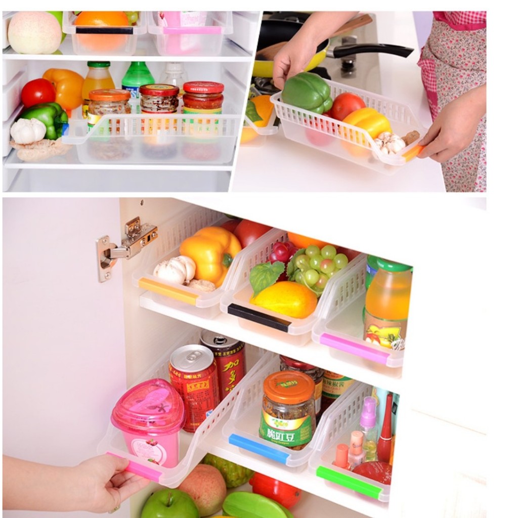 Kitchen Refrigerator Space Saver Organizer Fridge Organizer Food ...
