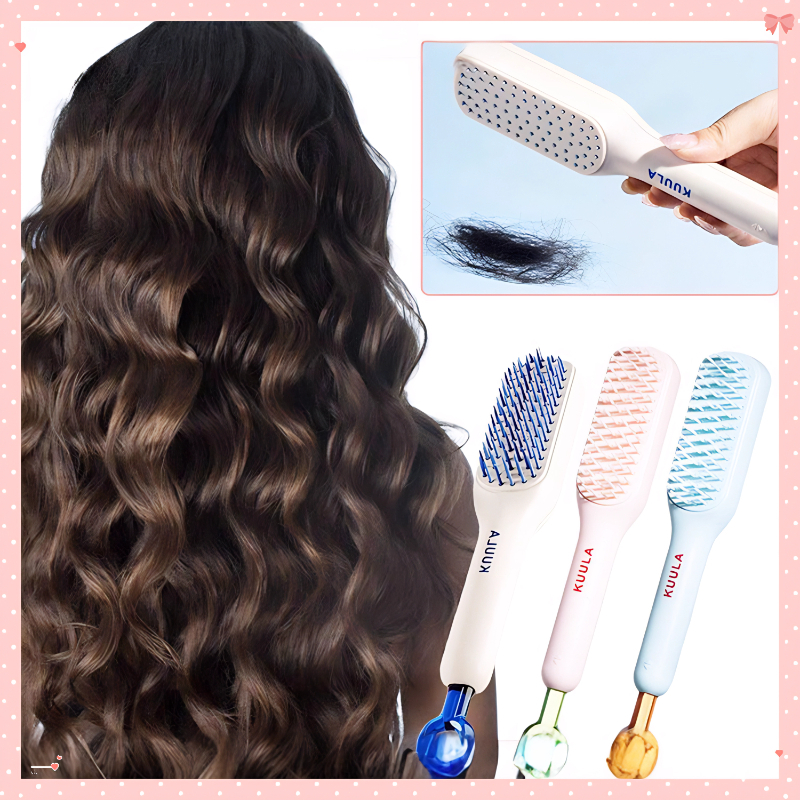 Magic Retractable Comb Self Cleaning ABS Hairdressing Hair Comb Massage ...
