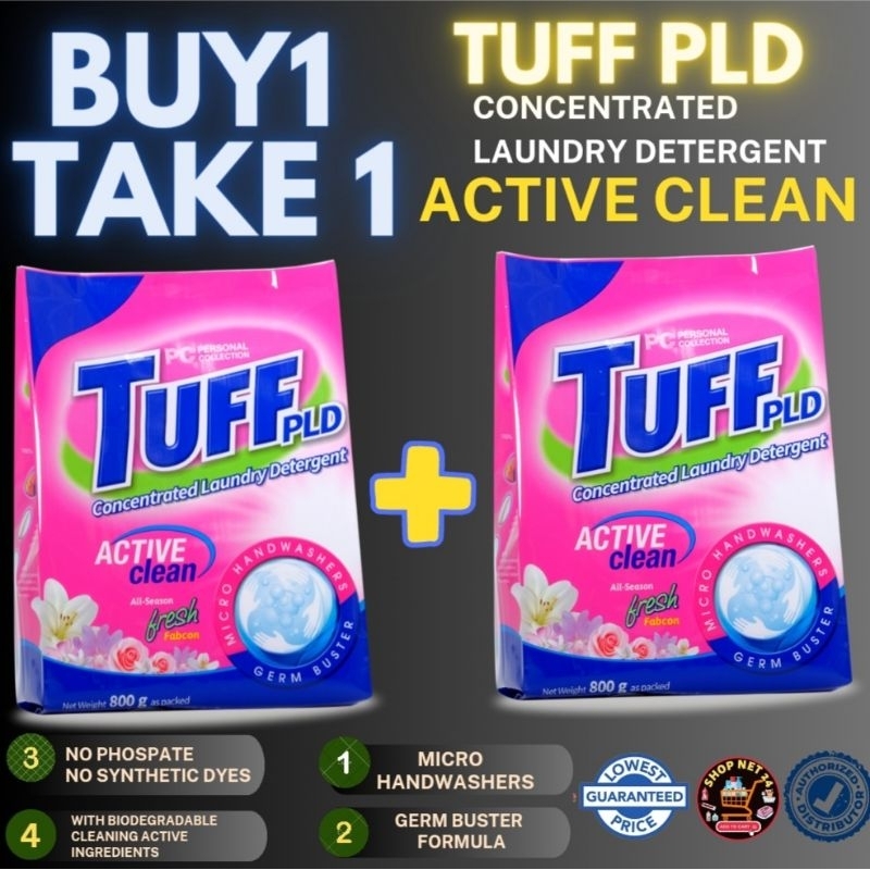 BUY 1 TAKE 1 TUFF POWDER LAUNDRY DETERGENT ACTIVE CLEAN | Shopee ...