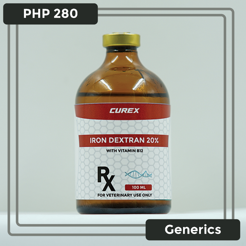 Iron Dextran 20% (100mL) | Curex | Injectable | Veterinary Use | Shopee ...
