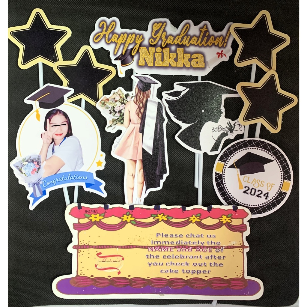 GRADUATION AND MOVING UP DESIGN CAKE TOPPERS | Shopee Philippines