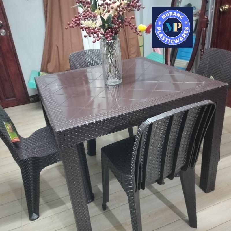 FREE DELIVERY RATTAN TABLE 4SEATER | Shopee Philippines