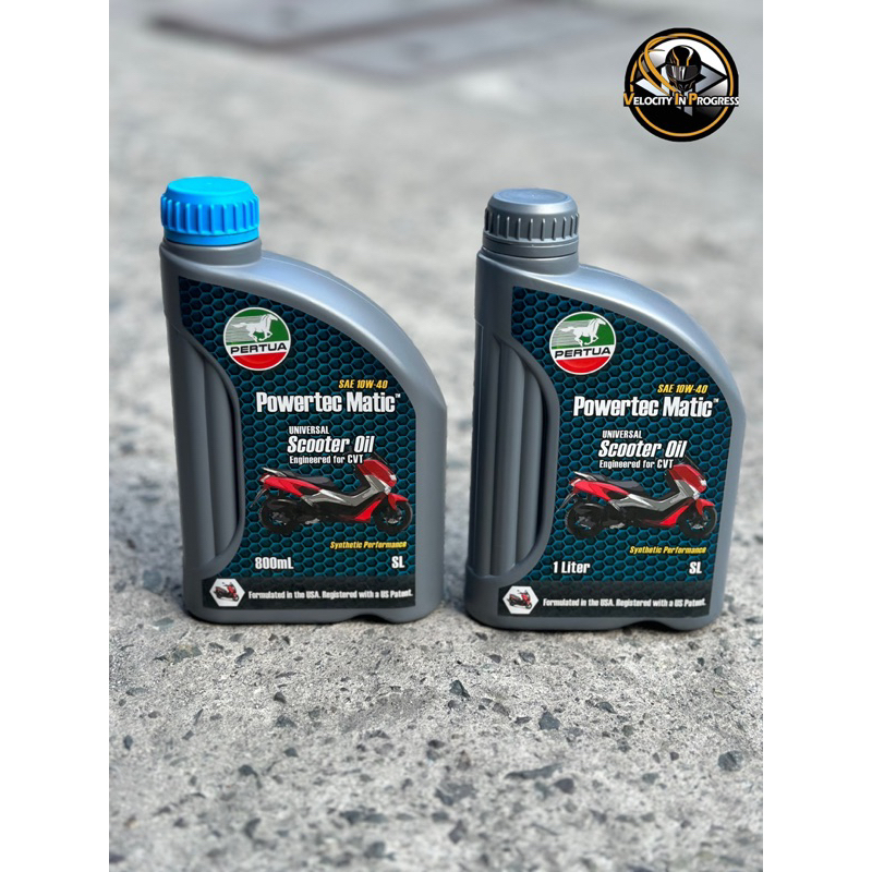 PERTUA MOTO POWERTEC MATIC MOTORCYCLE SCOOTER OIL 10W-40 800ML / 1 L ...