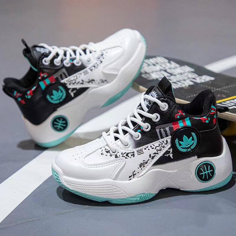 Kids basketball shoes high top cushioning wear resistant sports running shoes Shopee Philippines