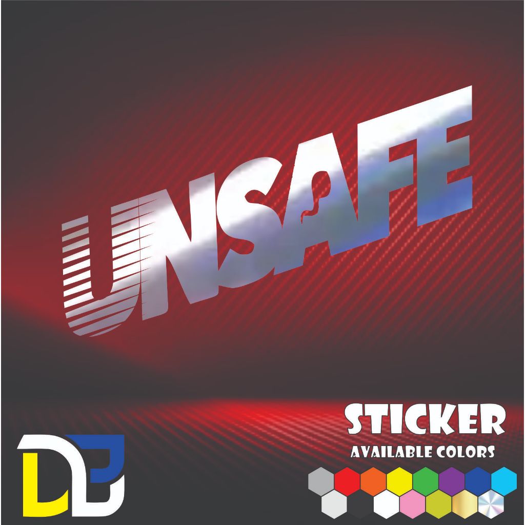 unsafe machine cut waterproof vinyl sticker | Shopee Philippines