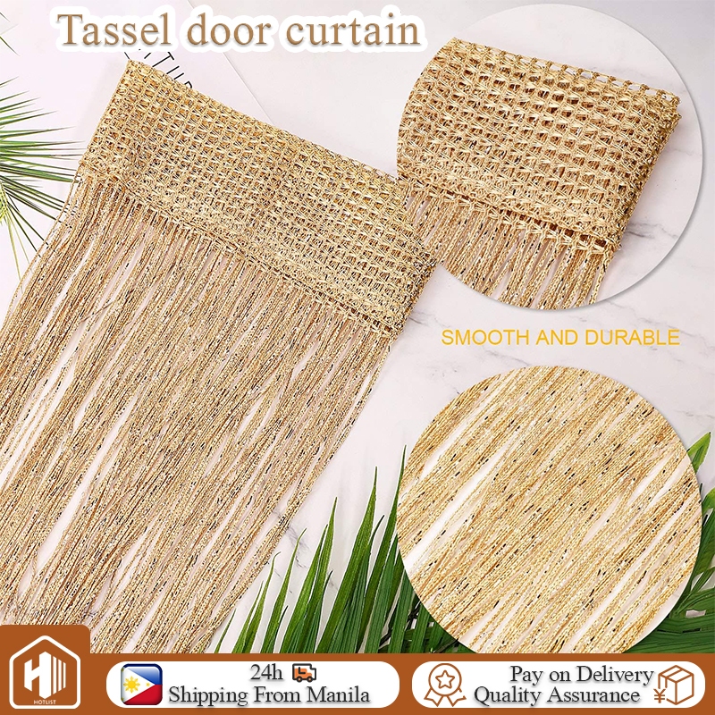 Home Party Window Decor Curtain Plain String Curtain With Gittering ...