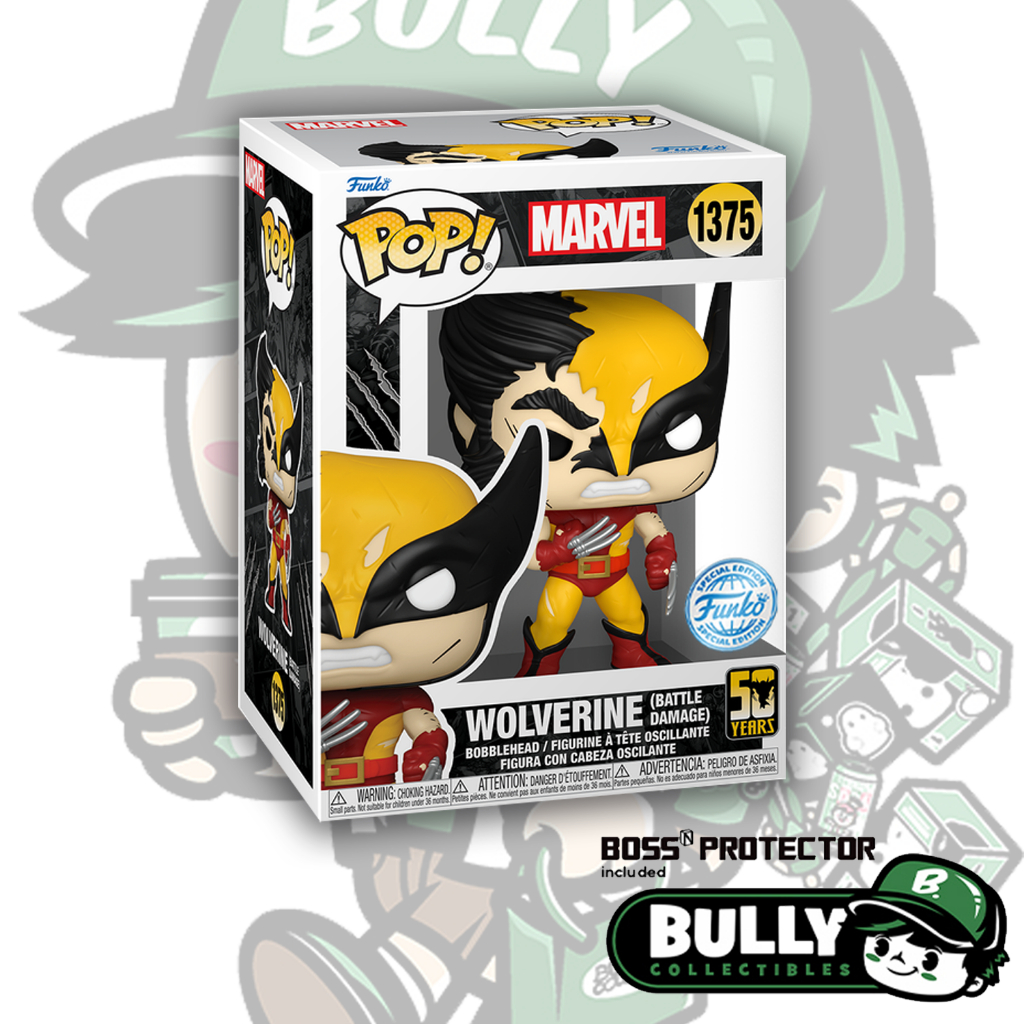 Funko POP! Marvel: Wolverine 50th - Wolverine (Battle Damage) 1375 FSE ...