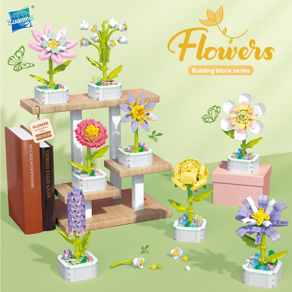 JLT Zuanma Lovely flower building blocks series | Shopee Philippines