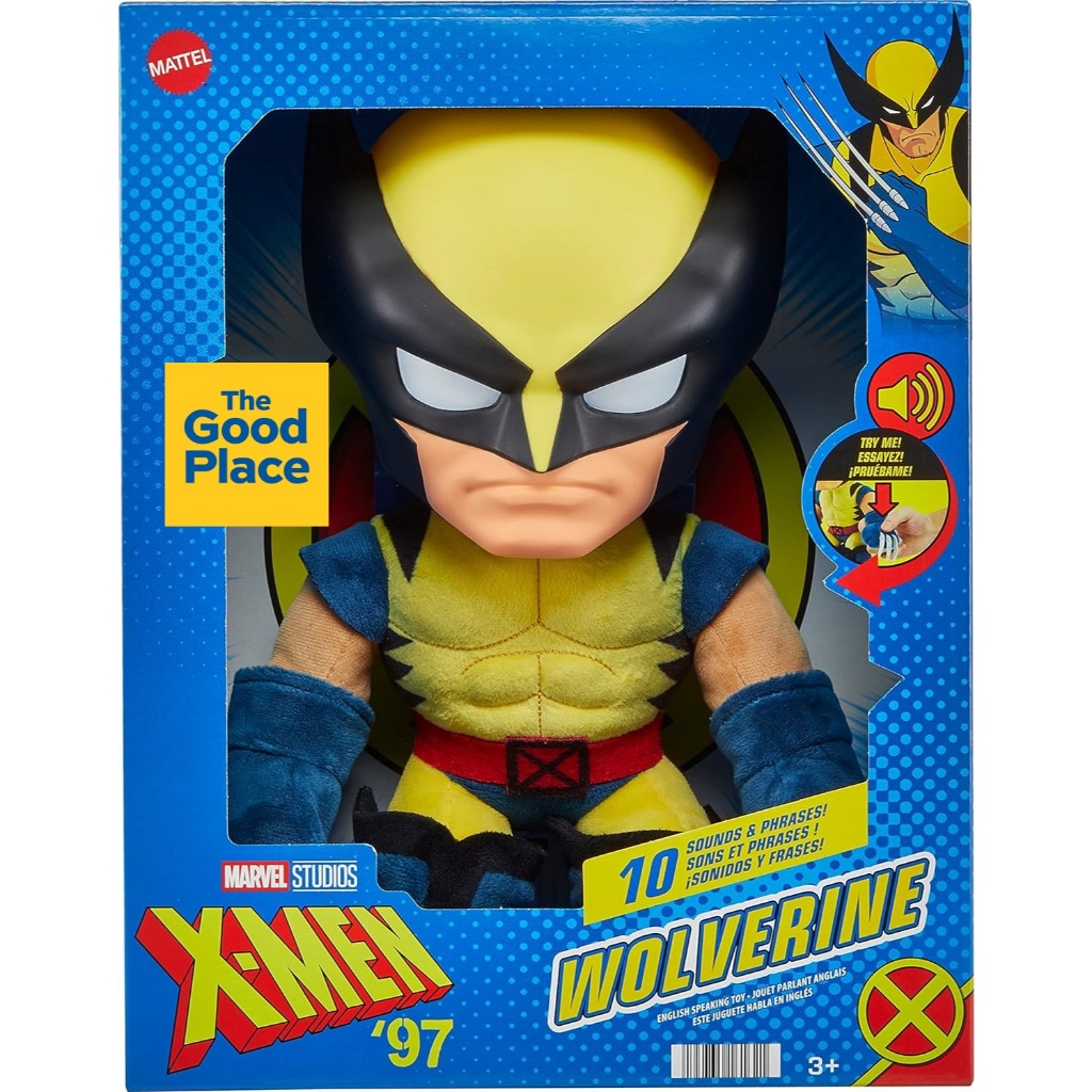 MATTEL Marvel X-Men Plush 11 inches with Sounds & Talking '97 Wolverine ...