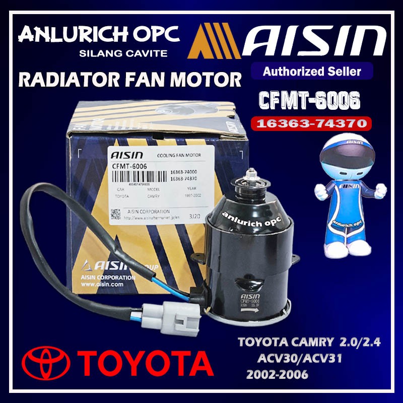 AISIN RADIATOR FAN MOTOR TOYOTA CAMRY 2.0/2.4 ACV30/ACV31 2002-2006 ...