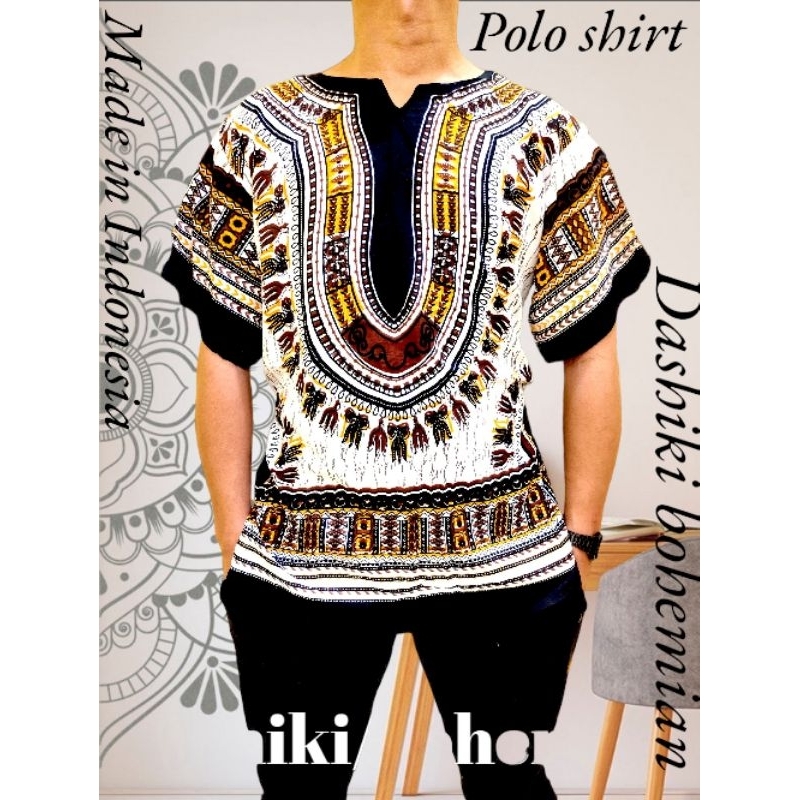 bohemian batik tribal boho ethnic dashiki polo shirt Shopee Philippines