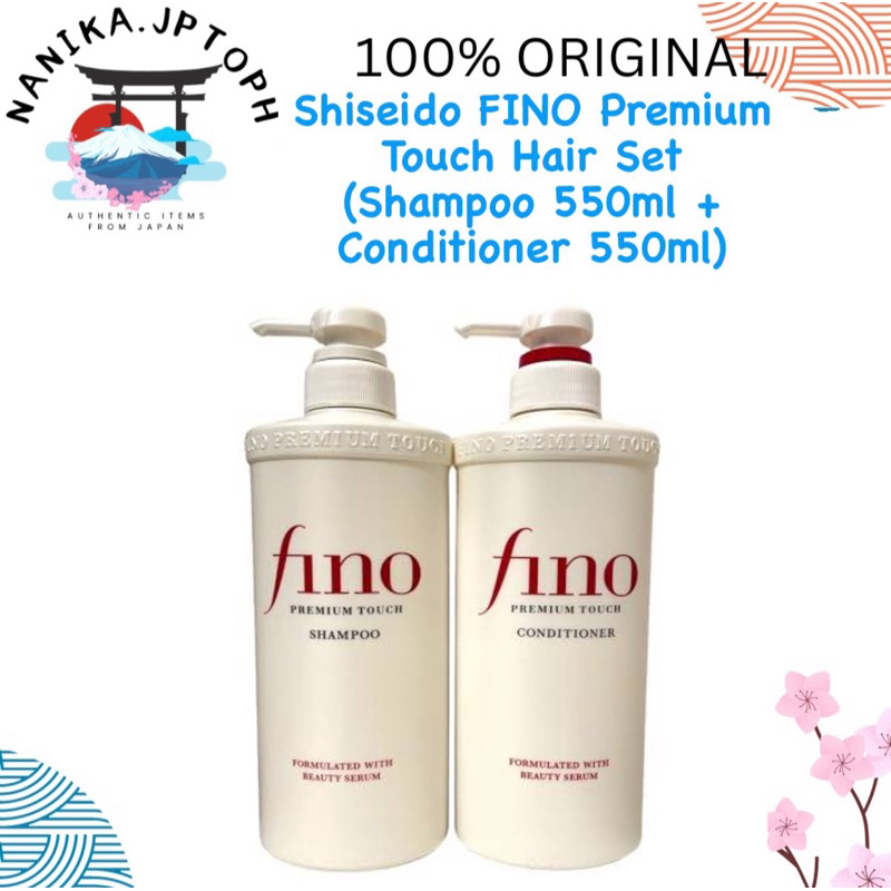 Shiseido Fino Premium Touch Shampoo 550ml + Conditioner 550ml Set Authentic from Japan Shopee