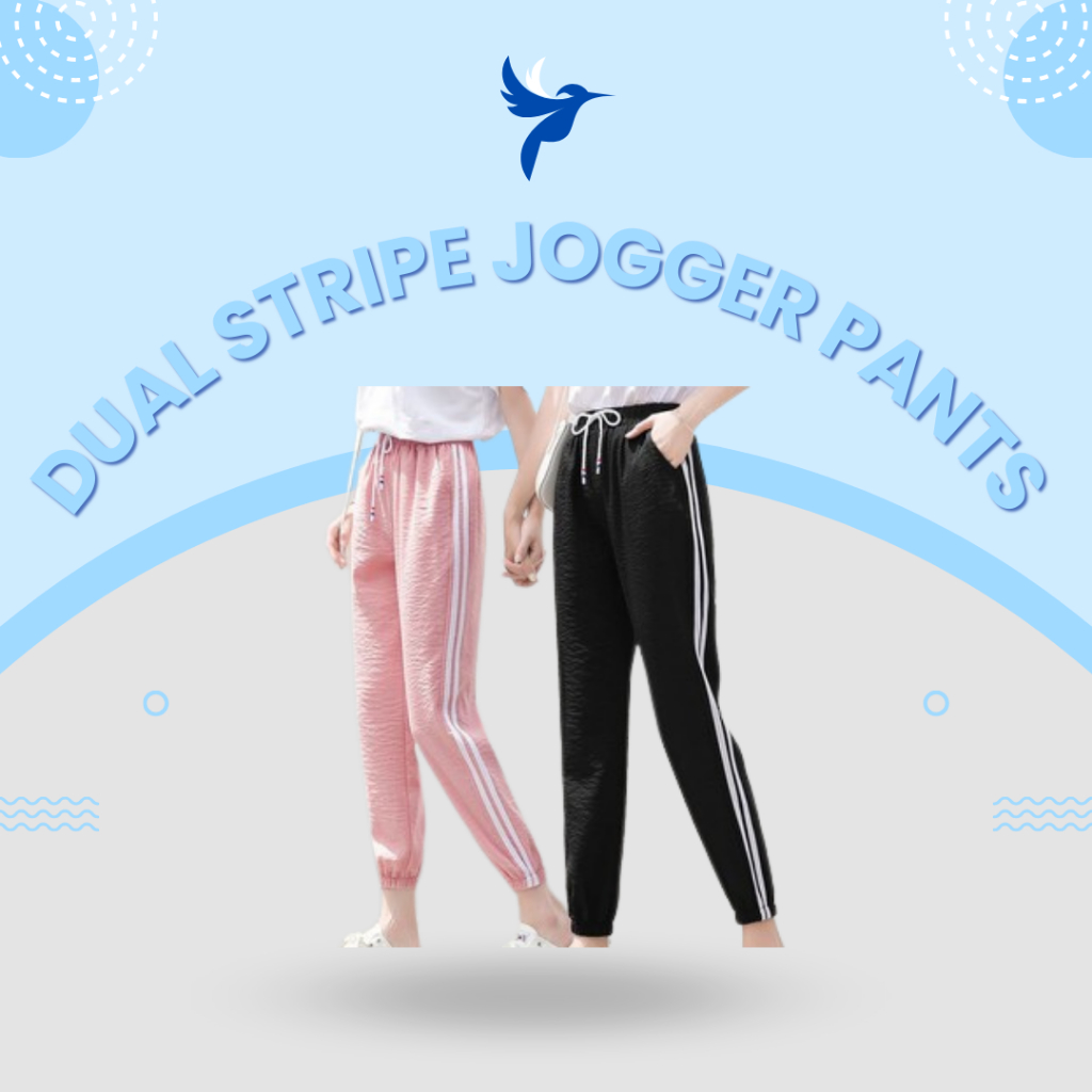 KOREAN FASHION DUAL SRTIPE TRACKPANTS BEST SELLER JOGGER PANTS FOR WOMEN