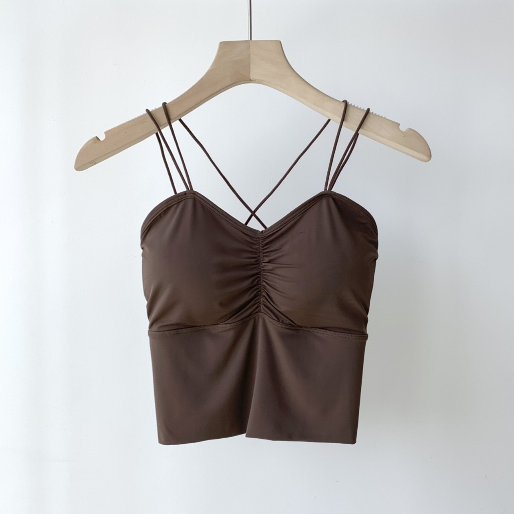 New ice silk beautiful back sling French style with padded chest wrap ...