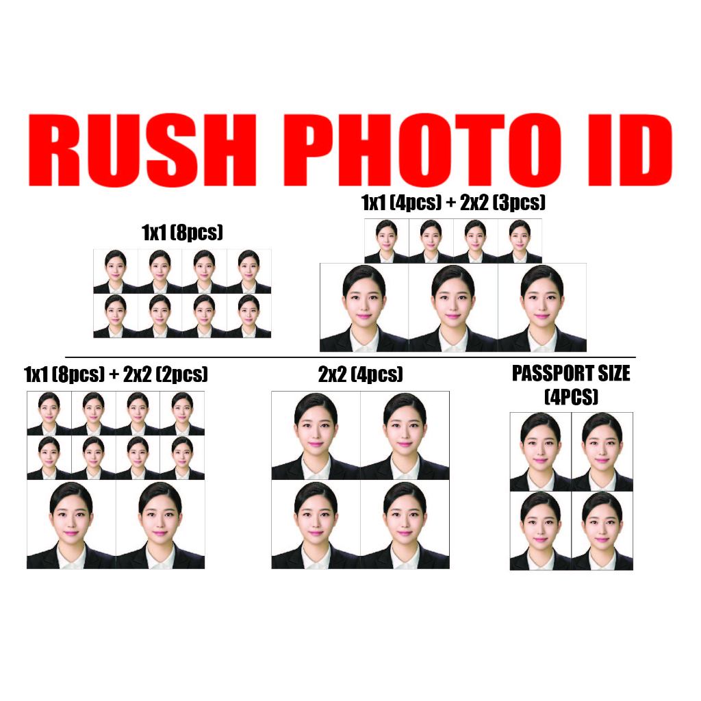 Rush Photo Id (1x1, 2x2 & Passport Size) 