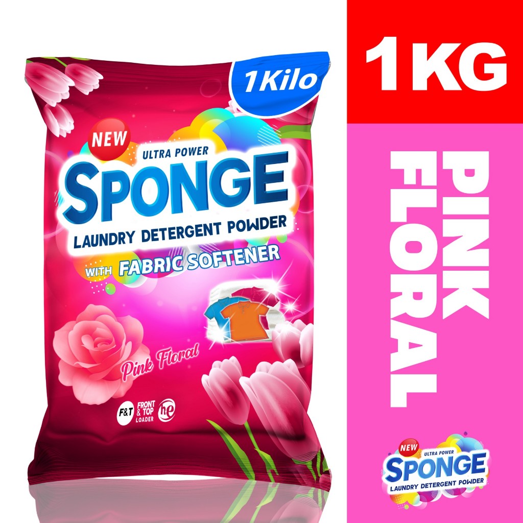 SPONGE Ultra Power Detergent Powder - Floral Pink - 1 Kilogram by ...