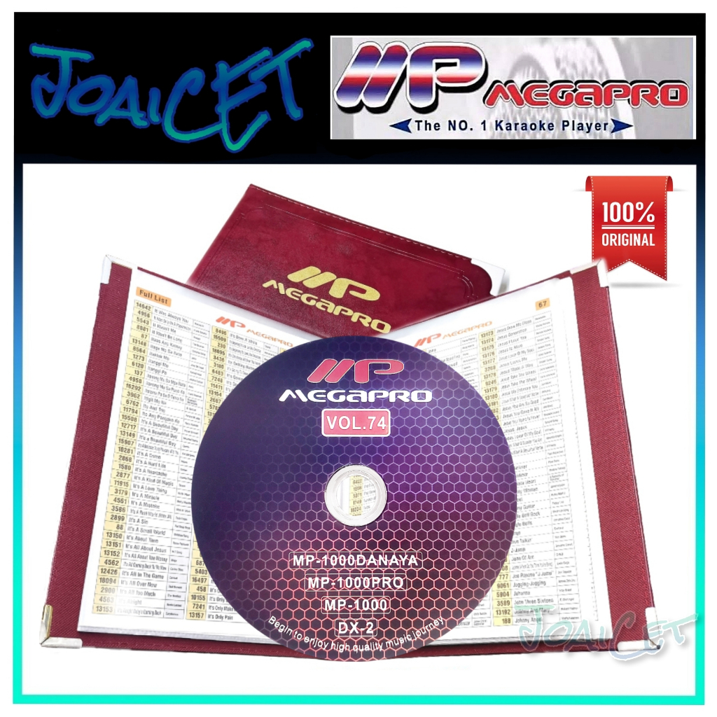 MEGAPRO UPDATED CD & SONGBOOK VOLUME-74 FOR MP-1000, MP-1000PRO, DANAYA ...