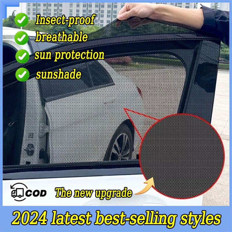 【fits all cars Car】Car window mosquito net Mesh Side Window UV sun Protection car mosquito net