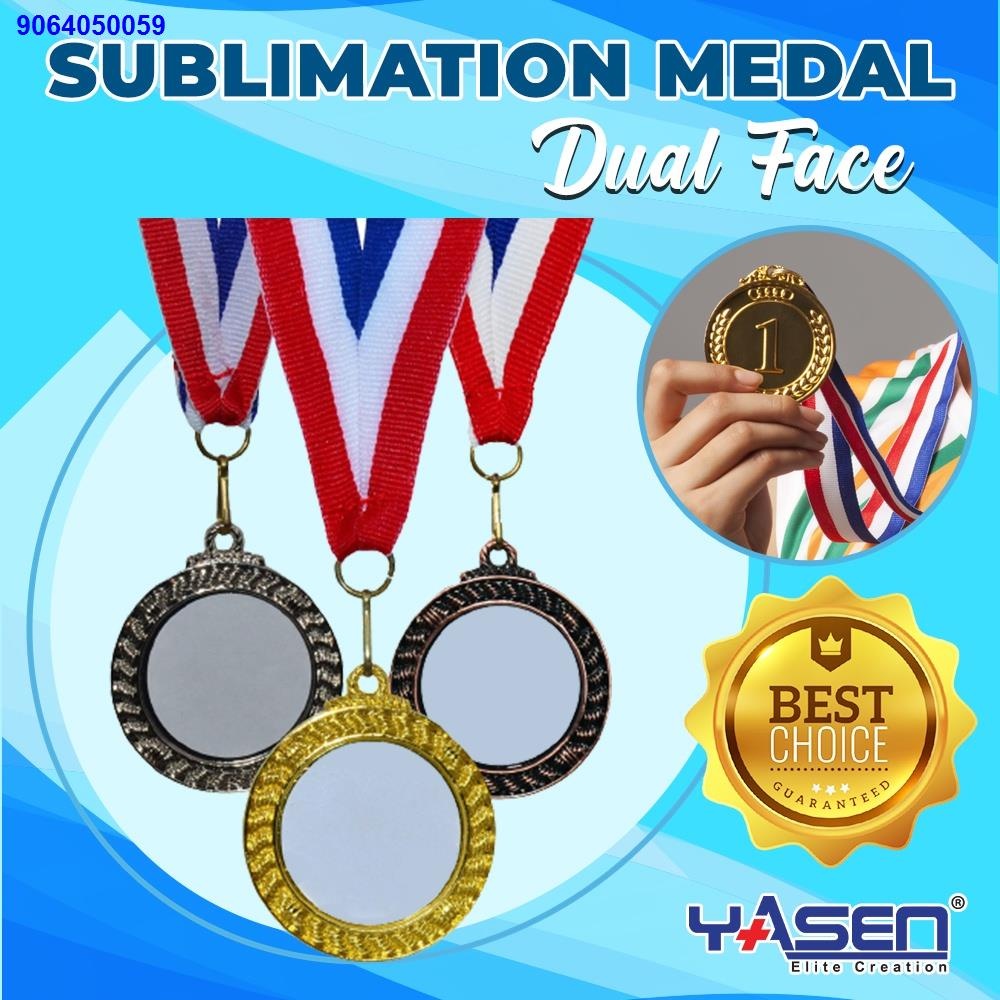 Medal Dual Face Sublimation Subli Coated Back to Back Awards | Shopee ...