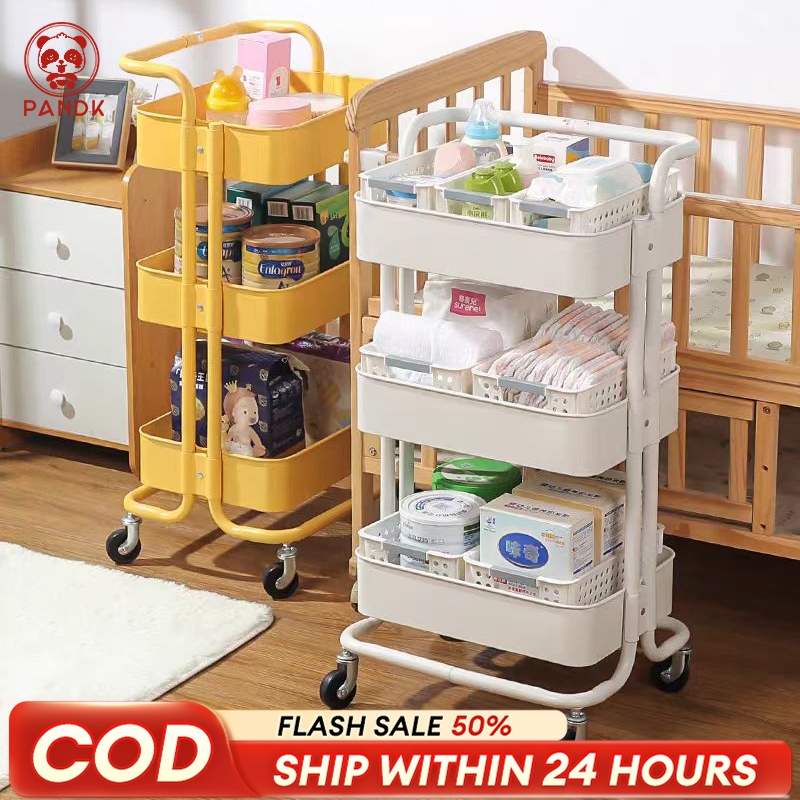 [Steel-Plastic Trolley Cart]Organizer Rack Trolley Cart Rack Organizer ...