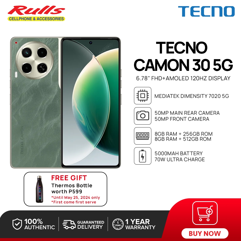 TECNO CAMON 30 5G Smartphone 8GB+256GB / 8GB+512GB Dimensity 7020