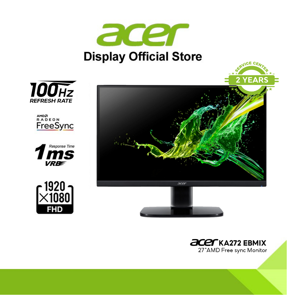 acer KA272 Ebmix 27インチモニター 1ms/100Hz エイサー、リフレッシュ