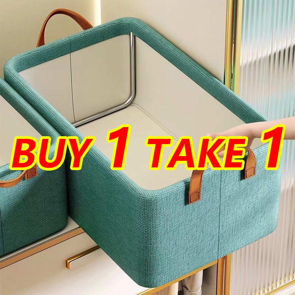 T&T Steel Frame Foldable Clothes Storage Clothes Box Organizer Strong ...