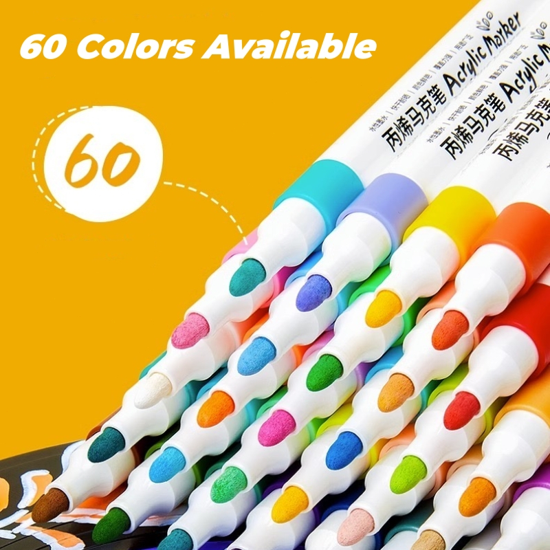 MW 12/24/36/48/60 Colors Box-packed Acrylic Marker Pen Set Highligher ...