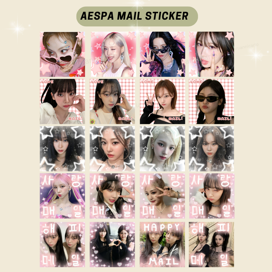 AESPA Love Mail Sticker (40pcs per pack) | Shopee Philippines