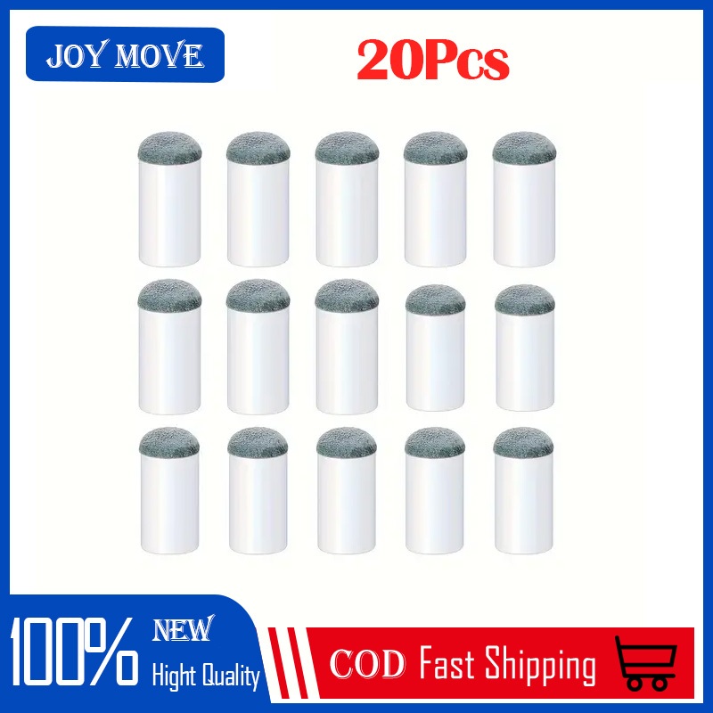 20Pcs Slip On Billiard Cue Tips Pool Cue Tips 9mm Plastic Cue Tips