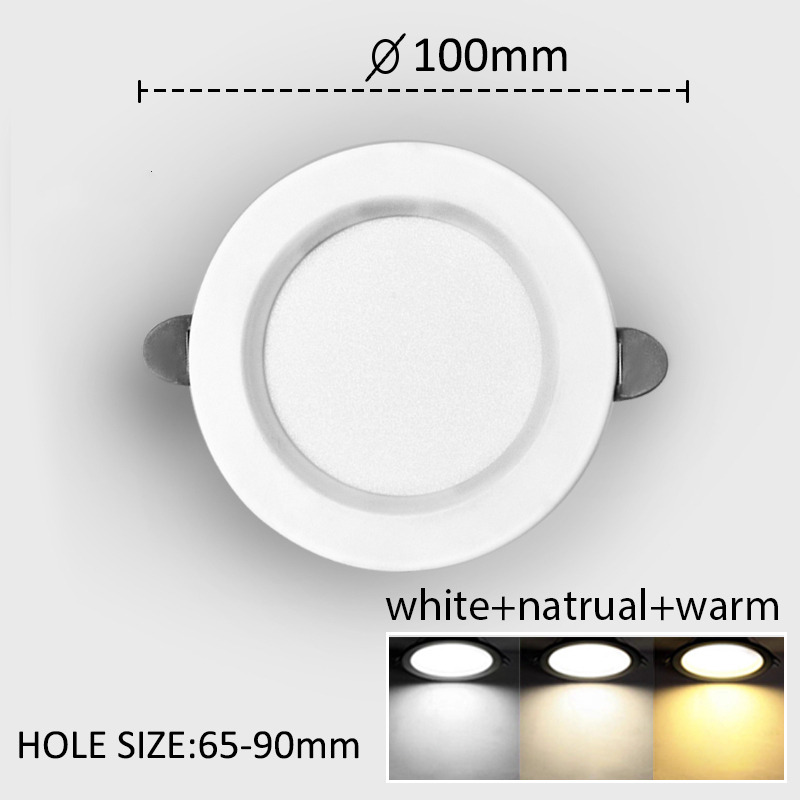 LED Tri Color Pin Light Ceiling Light With Drive 6W/9W Recessed ...
