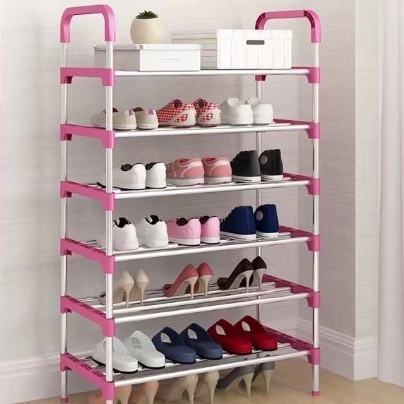 6 LAYER SHOE RACK STACKABLE SHOE ORGANIZERSTORAGE STAND | Shopee ...