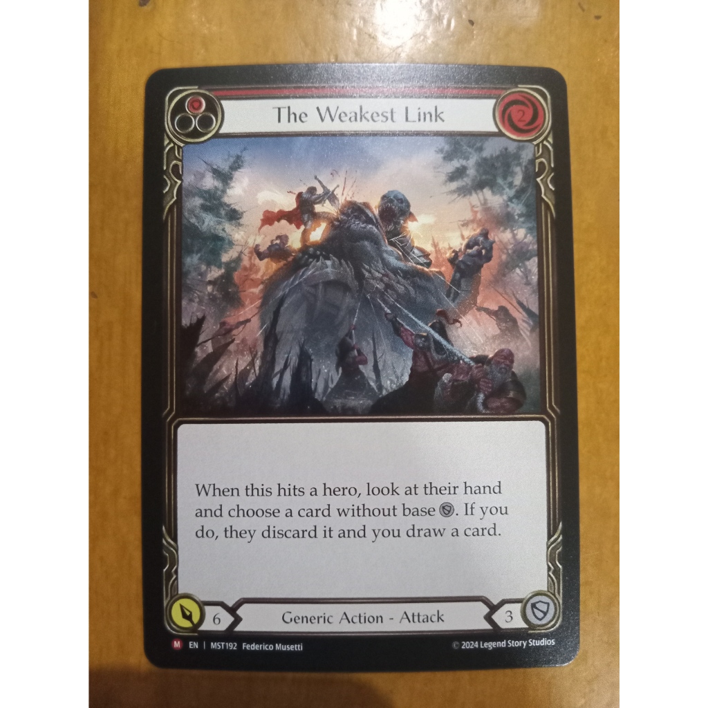 FAB The Weakest Link Majestic Part the Mistveil MST Flesh and Blood TCG ...
