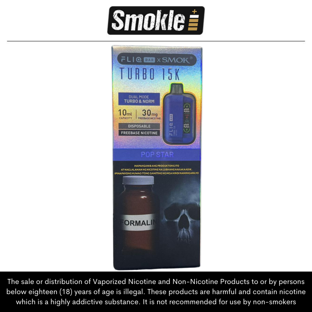 Smok x Fliq Bar Turbo disposable vape up to 15,000 puffs | Shopee ...