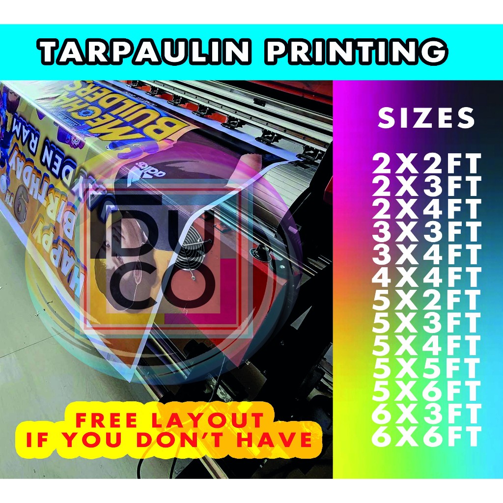 TARPAULIN PRINTING WITH FREE LAYOUT | Shopee Philippines