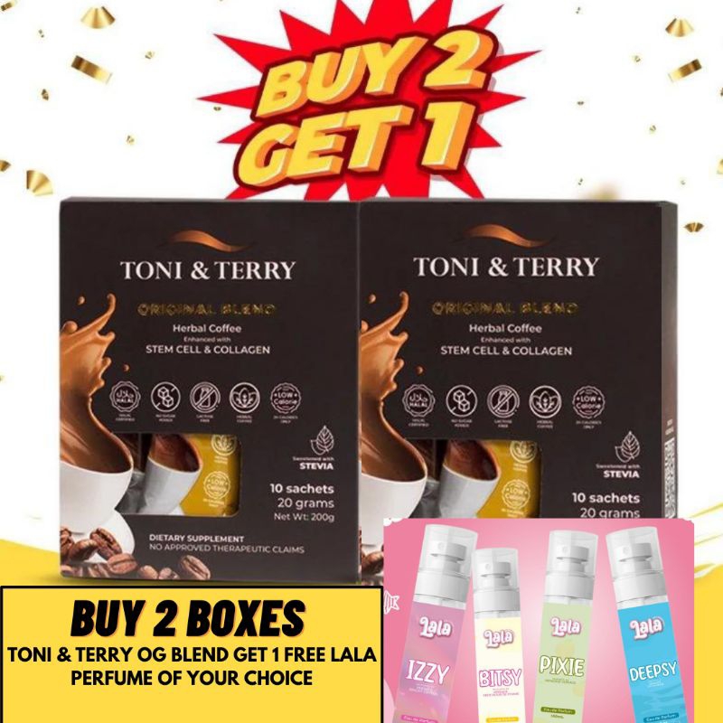 TONI & TERRY ORIGINAL BLEND HERBAL COFFEE (10 sachets/box) with FREEBIE ...