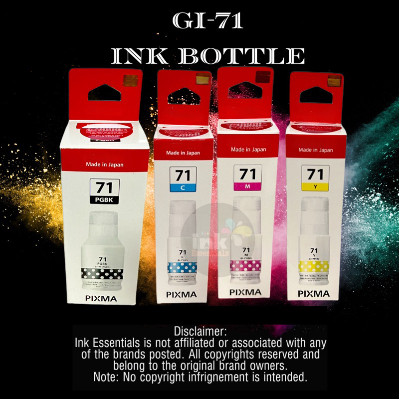 Pixma Gi 71 Compatible Ink for G1020 G2020 G3020 G3060 G4770 G1730 ...