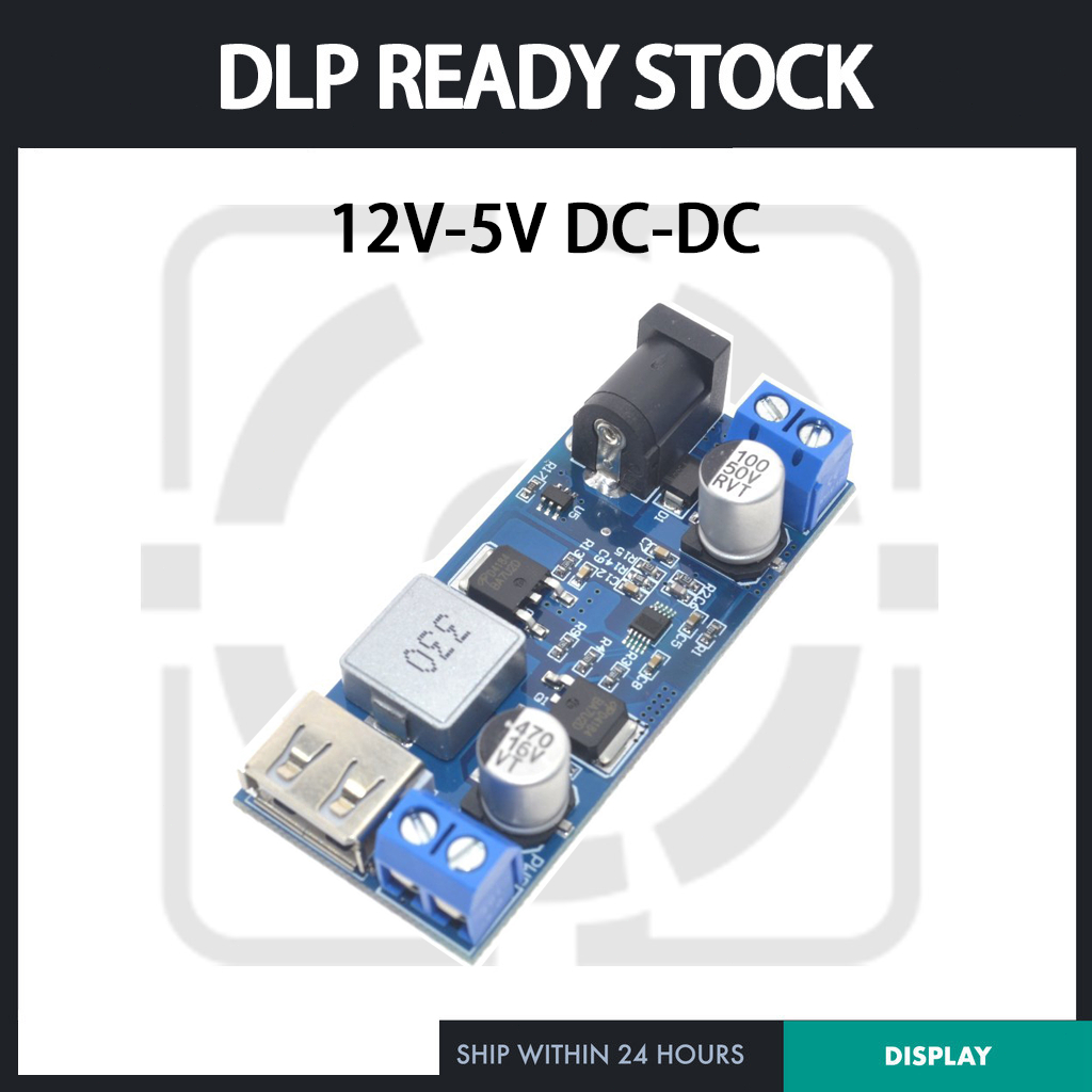 24V/12V to 5V Buck Converter USB Mobile Phone DC-DC Step-down Module ...